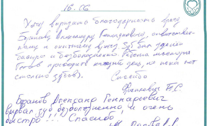 Отзывы о стоматологии 230616 Франкевич Попова